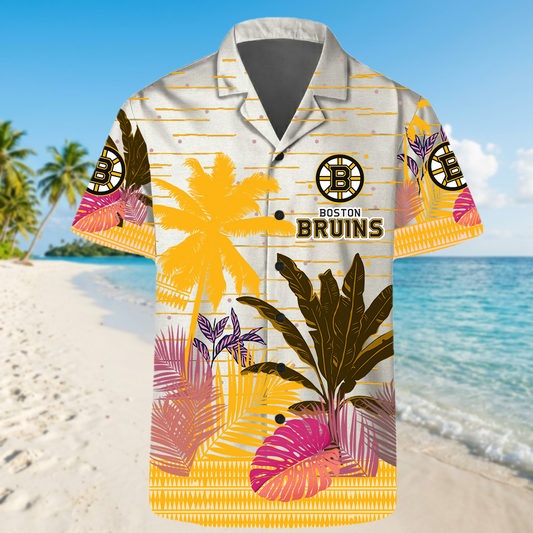 NHL x BOS Palms Hawaiian Shirt HLP 230426 HLPHUONG