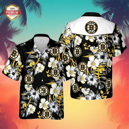 NHL x BOS Tropical Hawaiian Shirt HLP 60426 LBN