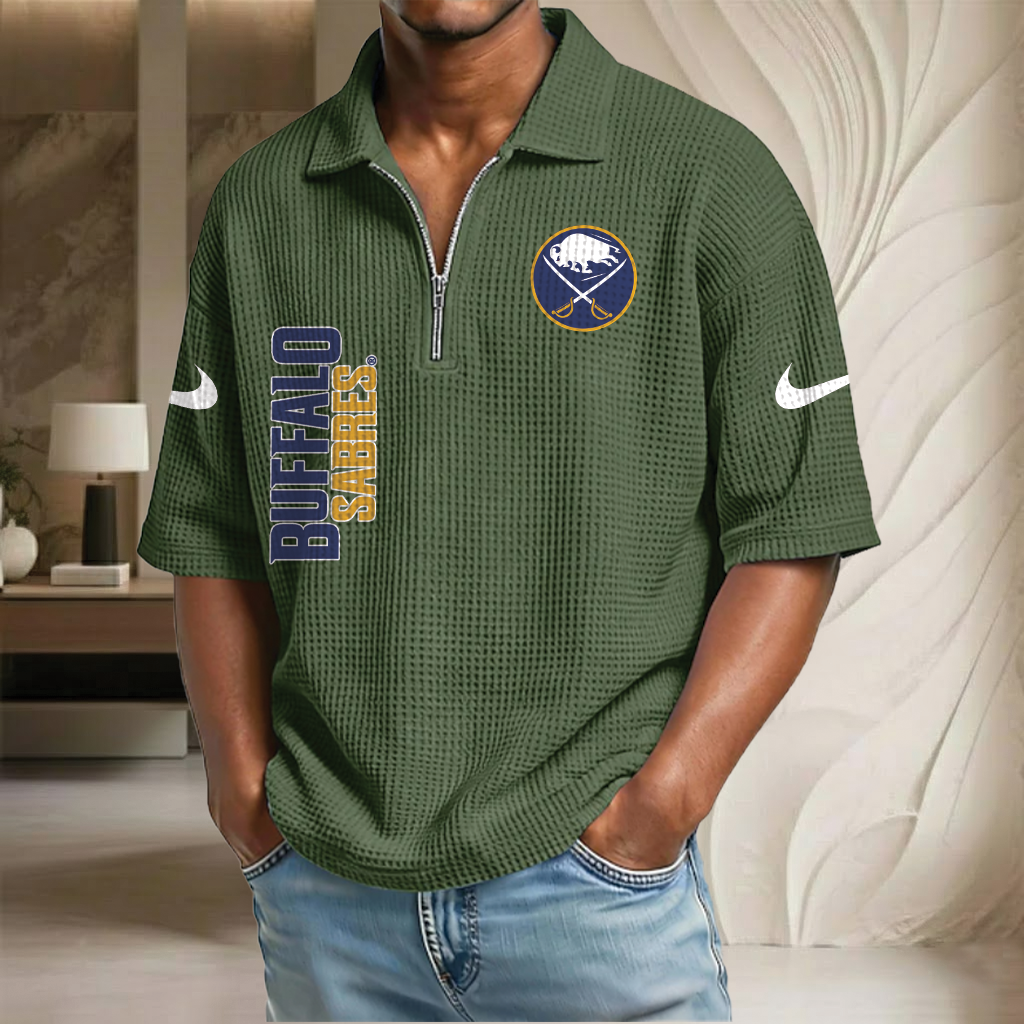NHL x BS Waffle Half-Zip Polo Shirt HLP 070326 HLPHUONG