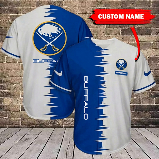 NHL x BUF Bicolour Custom Name Baseball Jersey HLP 080426 LBN