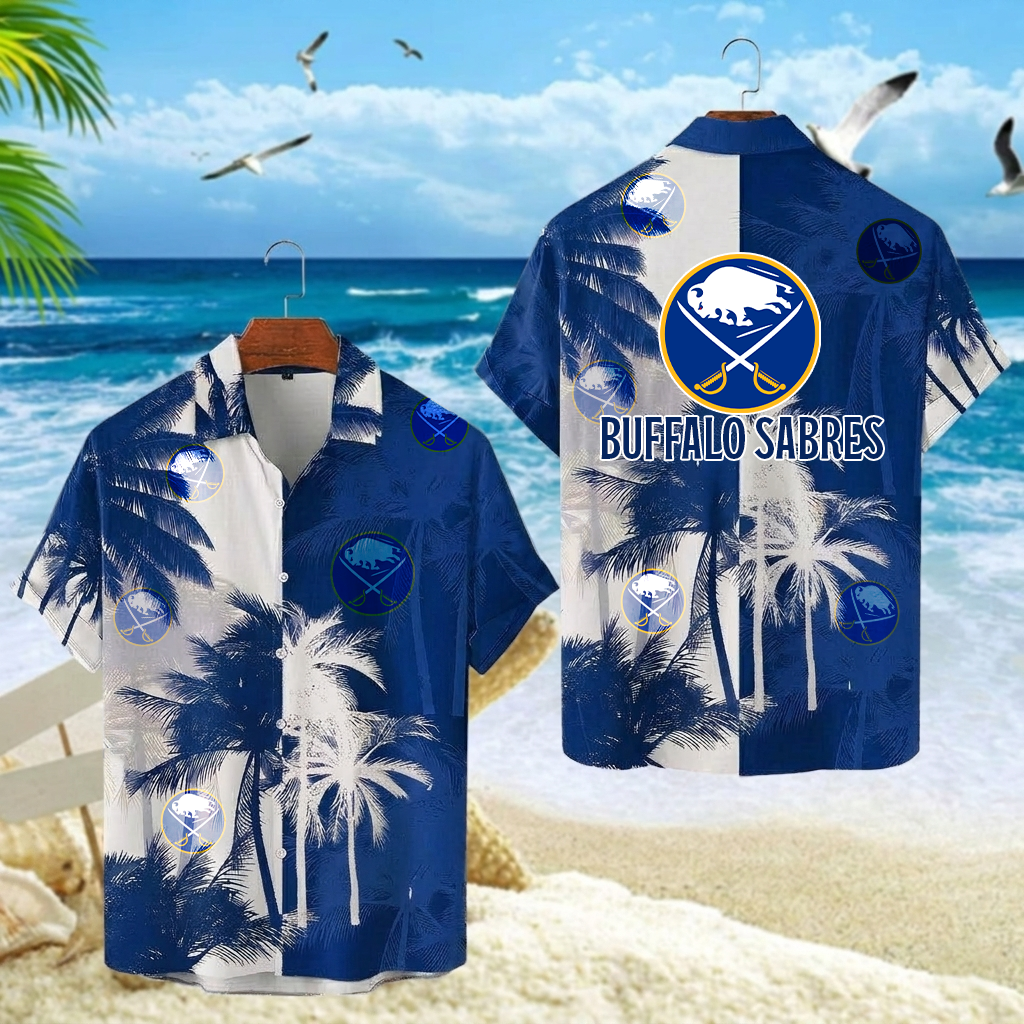 NHL x BUF Palm Trees Hawaiian Shirt HLP 30426 LBN
