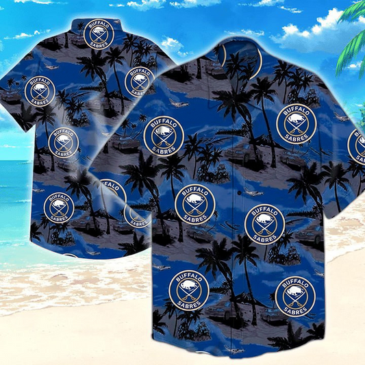NHL x BUF Team Tropical Pattern Hawaiian Shirt HLP 50426 LBN