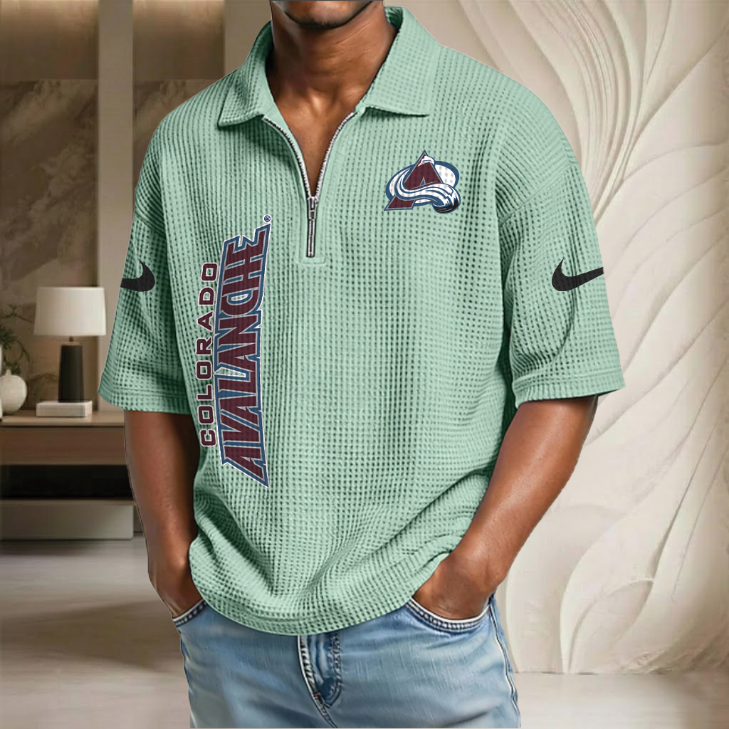 NHL x CA Waffle Half-Zip Polo Shirt HLP 070326 HLPHUONG