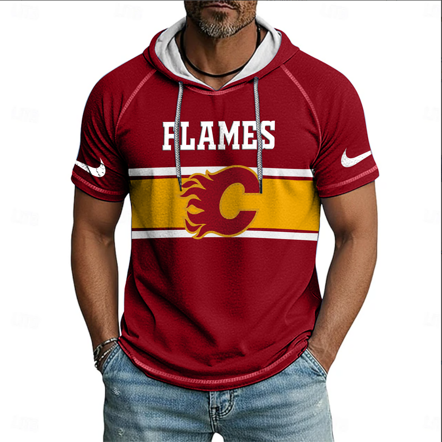 NHL x CAL Hooded Short Sleeve Shirt HLP 070426 HLPHUONG 1