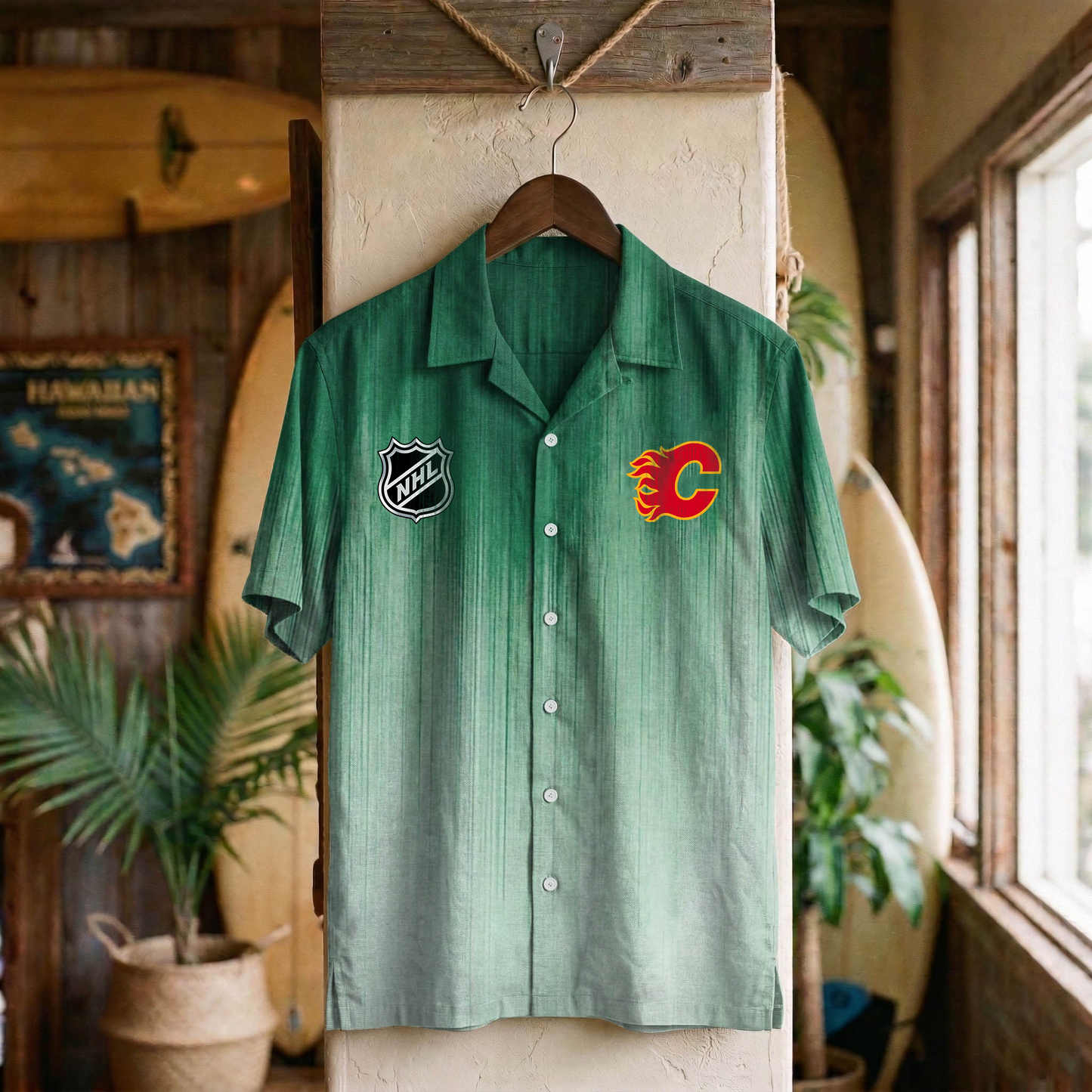 NHL x CAL Ombre Hawaiian Shirt HLP 020426 HLPHUONG