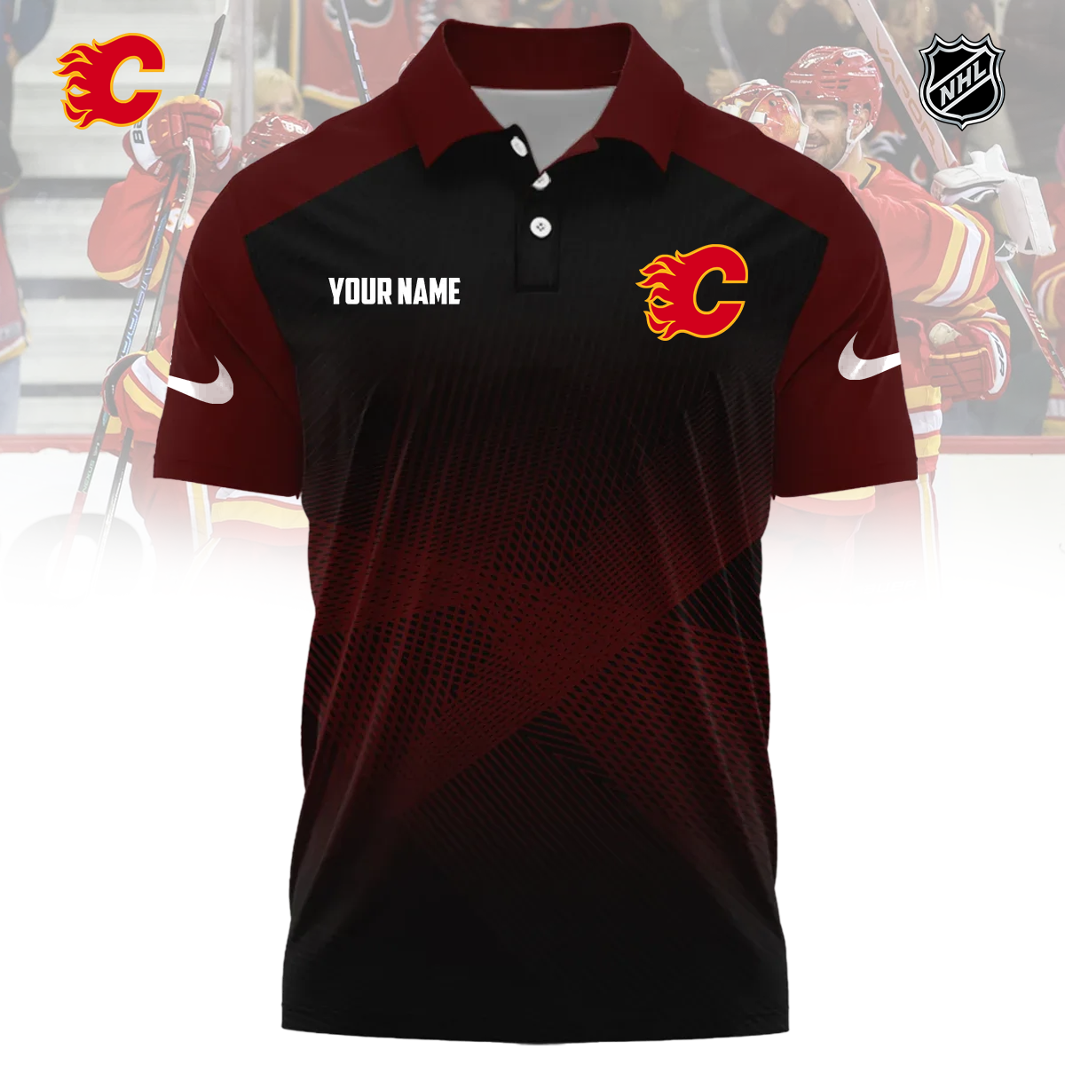 NHL x DET Sport Custom Name Premium Polo Shirt HLP 060426 HLPHUONG 1