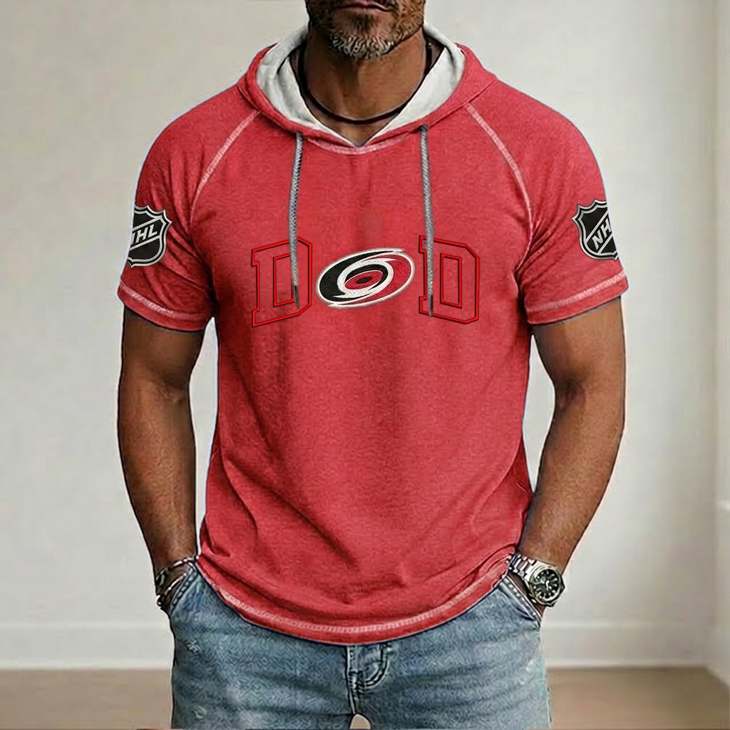 NHL x CAR Dad Hooded Short Sleeve Shirt HLP 280426 LBN