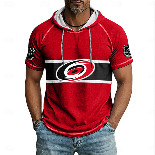 NHL x CAR Hockey Hooded Short Sleeve Shirt HLP 220426 HLPHUONG