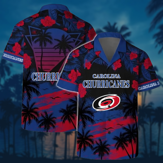 NHL x CAR Sunset Hawaiian Shirt HLP 40426 HLPHUONG