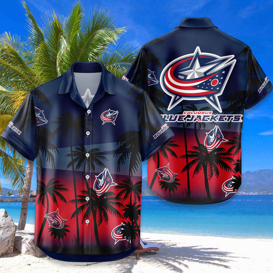 NHL x CBJ Coconut Tree Hawaiian Shirt HLP 080426 HLPHUONG