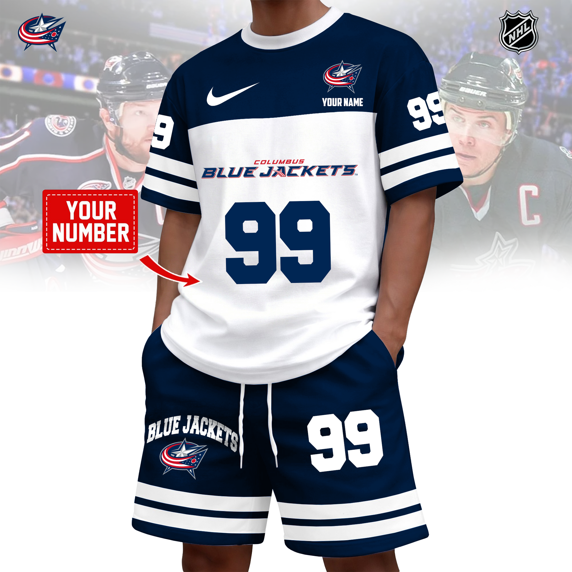 NHL x CBJ Custom 3D T-Shirt Set HLP 020426 HLPHUONG 1