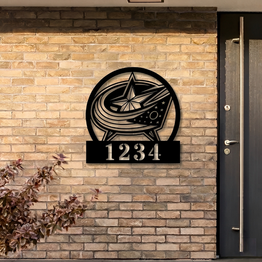 NHL x CBJ Custom Address Metal Sign HLP 40526 HLPHUONG