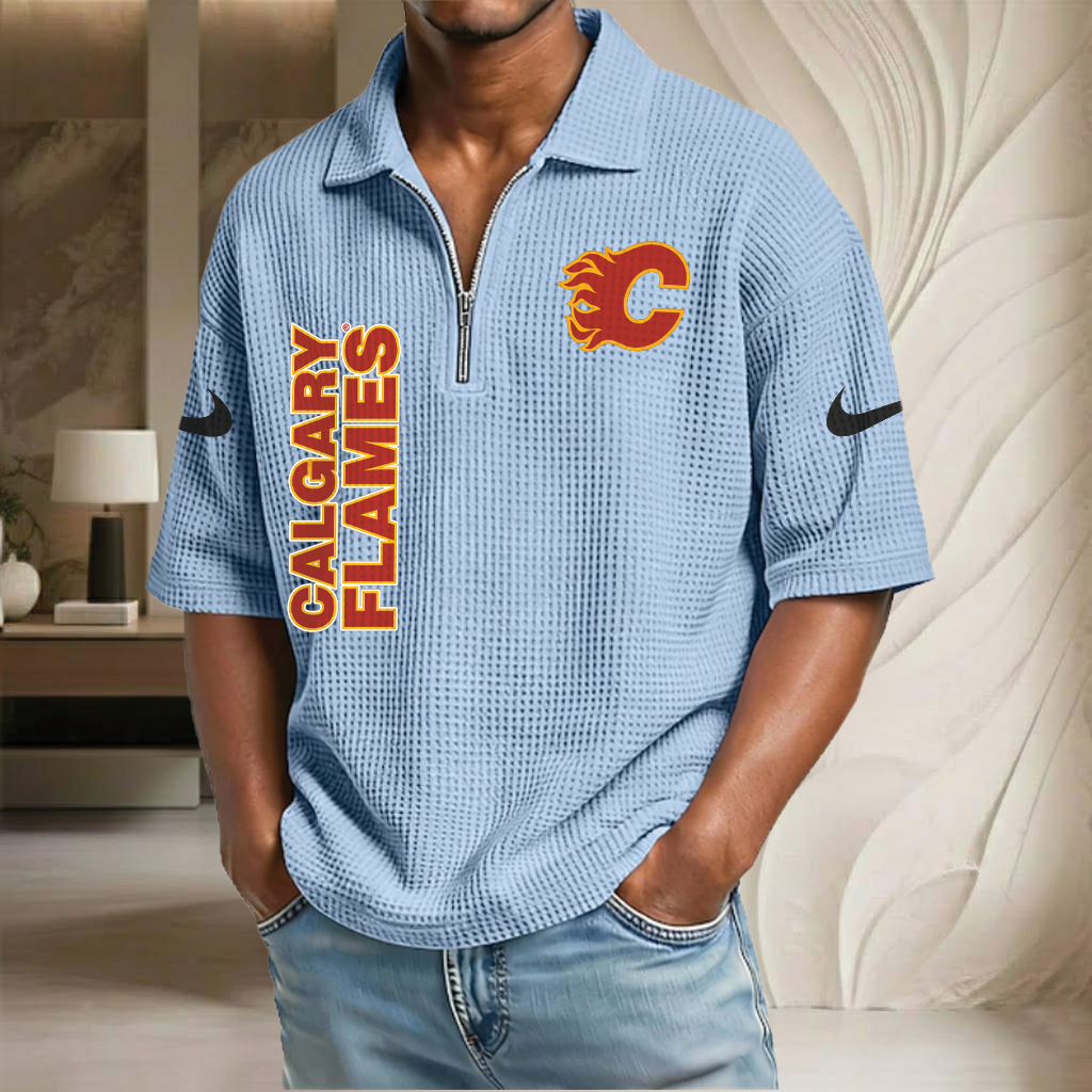 NHL x CF Waffle Half-Zip Polo Shirt HLP 070326 HLPHUONG