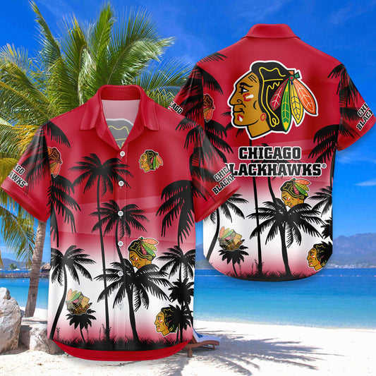 NHL x CHI Coconut Tree Hawaiian Shirt HLP 080426 HLPHUONG