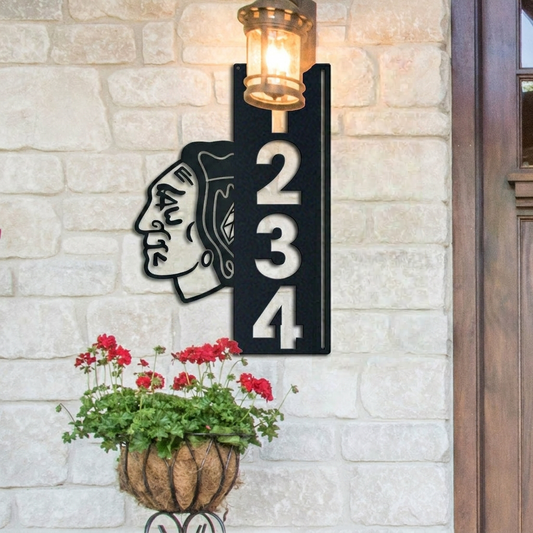 NHL x CHI Custom Address Metal Sign HLP 40526 LBN