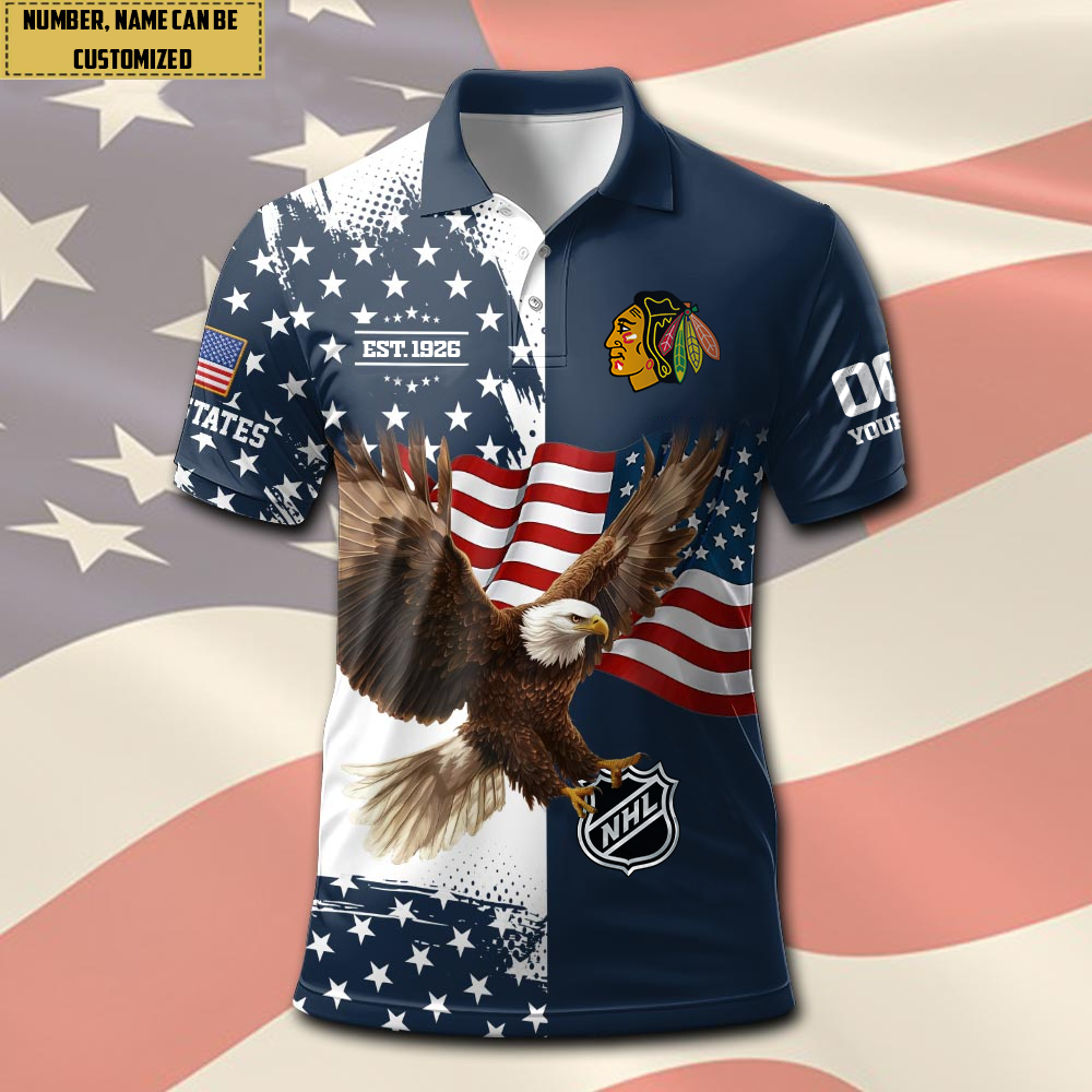 NHL x CHI Eagle EST Custom Premium Polo Shirt HLP 020426 HLPHUONG 1