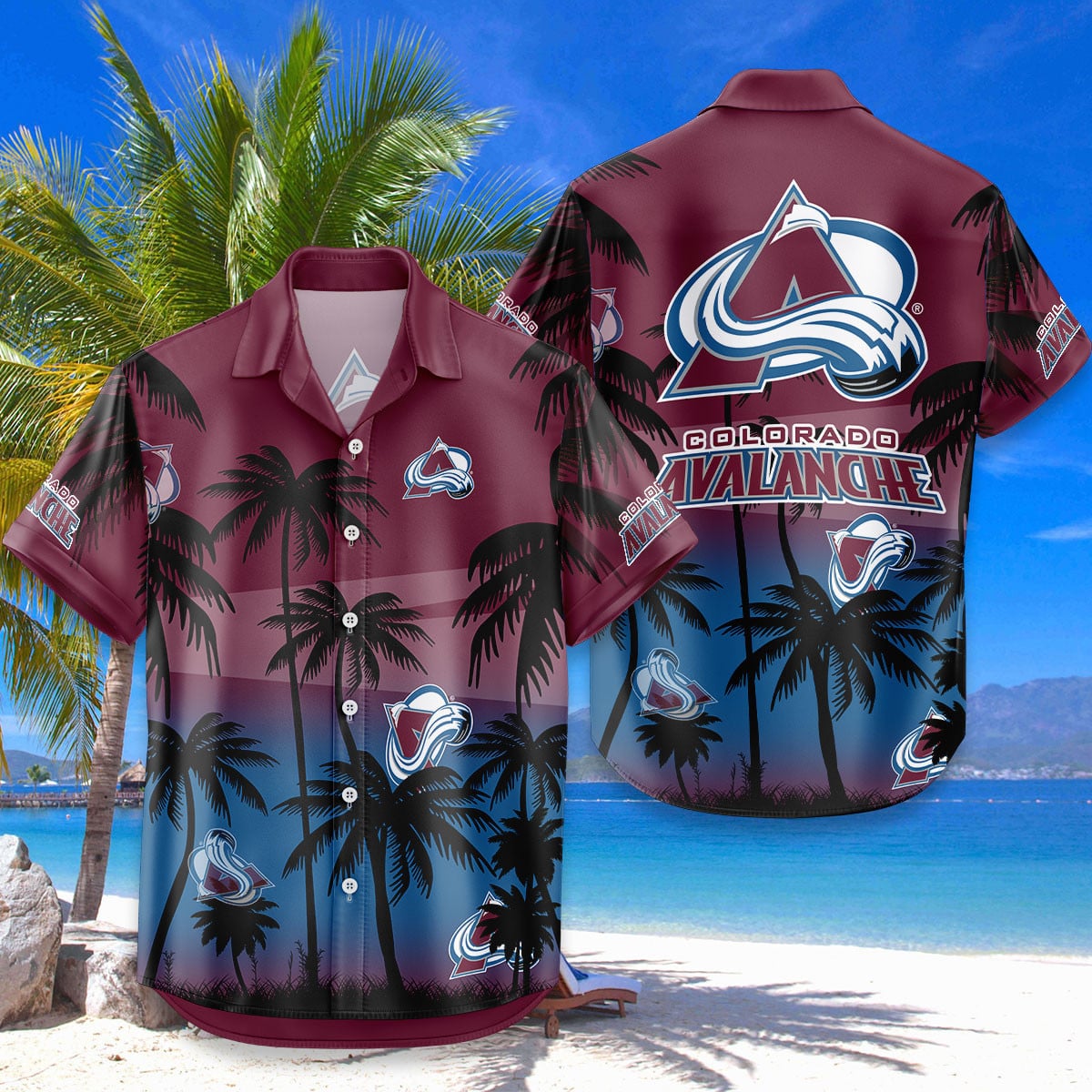 NHL x COL Coconut Tree Hawaiian Shirt HLP 080426 HLPHUONG