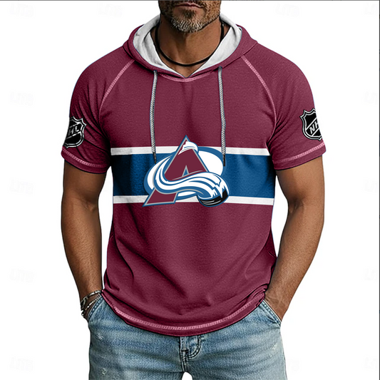 NHL x COL Hockey Hooded Short Sleeve Shirt HLP 220426 HLPHUONG