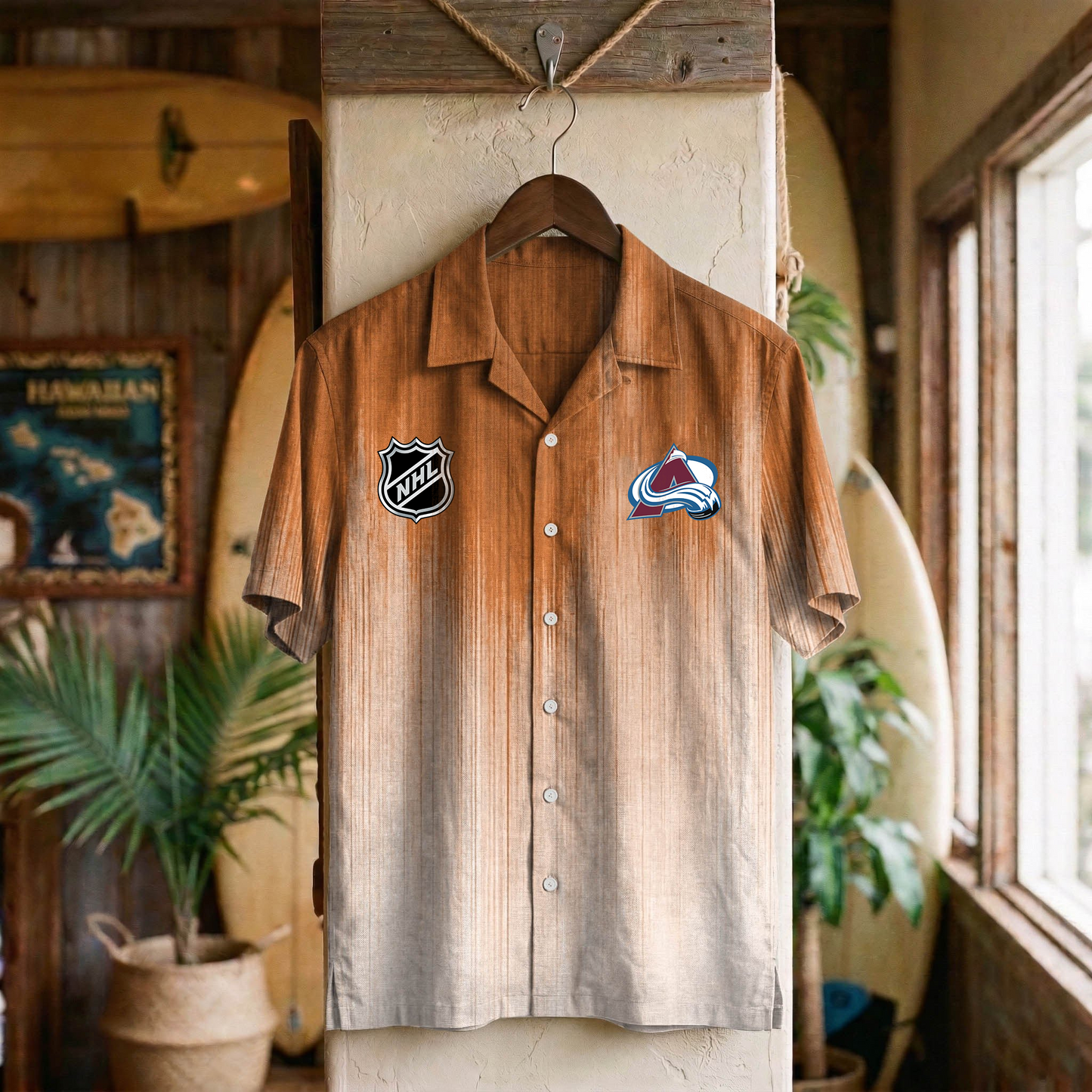 NHL x COL Ombre Hawaiian Shirt HLP 020426 HLPHUONG