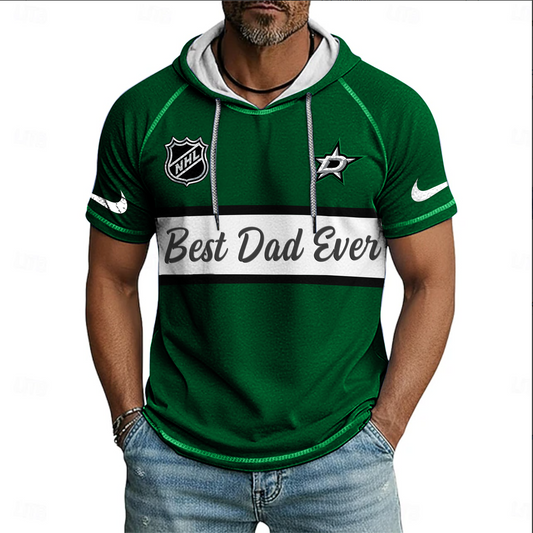 NHL x DAL Best Dad Hooded Short Sleeve Shirt HLP 220426 HLPHUONG