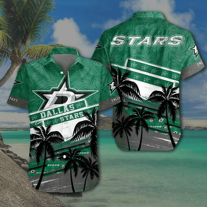NHL x DAL Coconut Tree Hawaiian Shirt HLP 00426 LBN