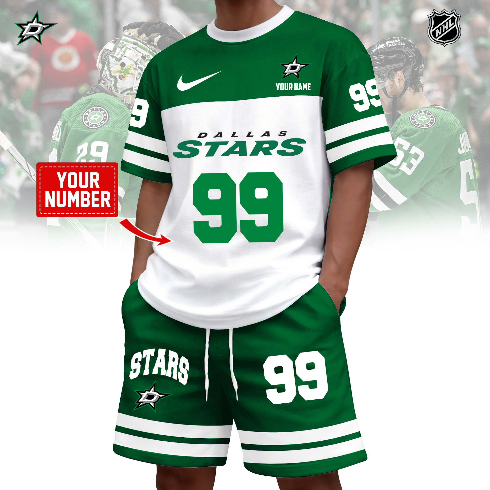 NHL x DAL Custom 3D T-Shirt Set HLP 020426 HLPHUONG 1