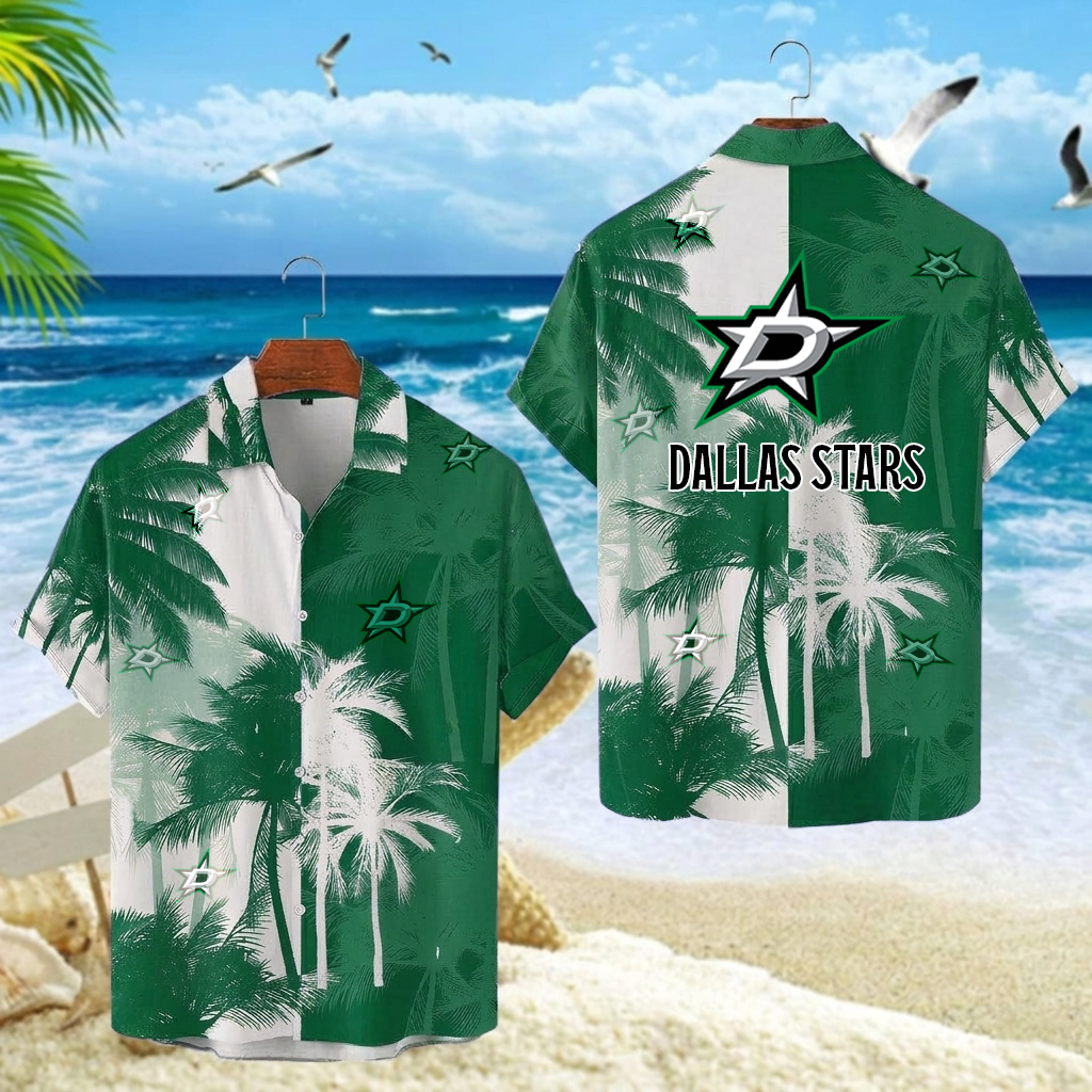 NHL x DAL Palm Trees Hawaiian Shirt HLP 30426 LBN