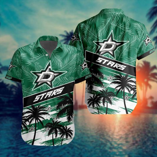 NHL x DAL Team Palms Hawaiian Shirt HLP 50426 HLPHUONG