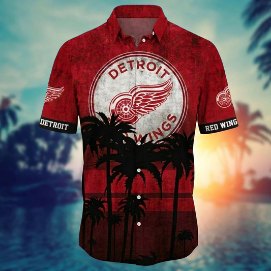 NHL x DET Coconut Beach Hawaiian Shirt HLP 40426 LBN