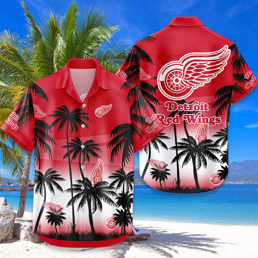NHL x DET Coconut Tree Hawaiian Shirt HLP 080426 HLPHUONG
