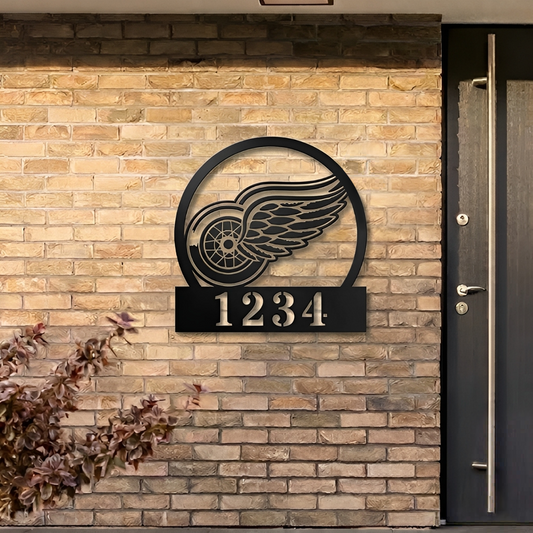 NHL x DET Custom Address Metal Sign HLP 40526 HLPHUONG