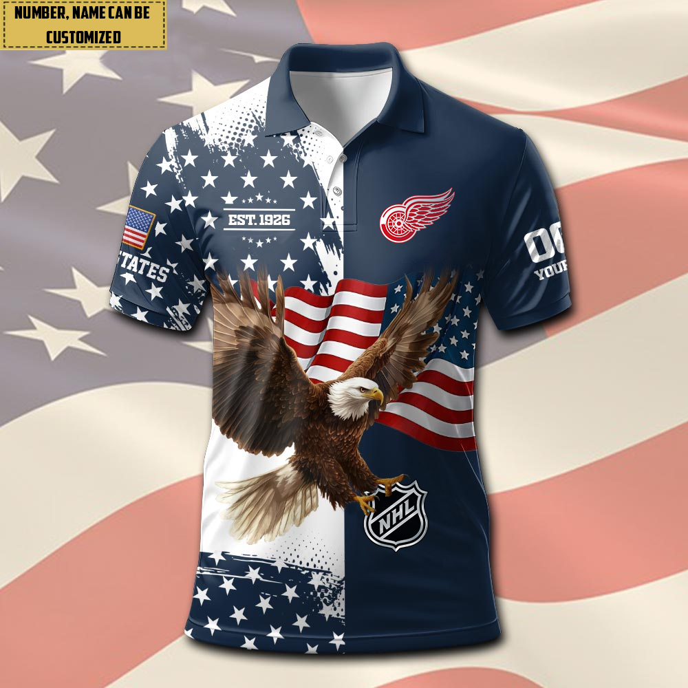 NHL x DET Eagle EST Custom Premium Polo Shirt HLP 020426 HLPHUONG 1
