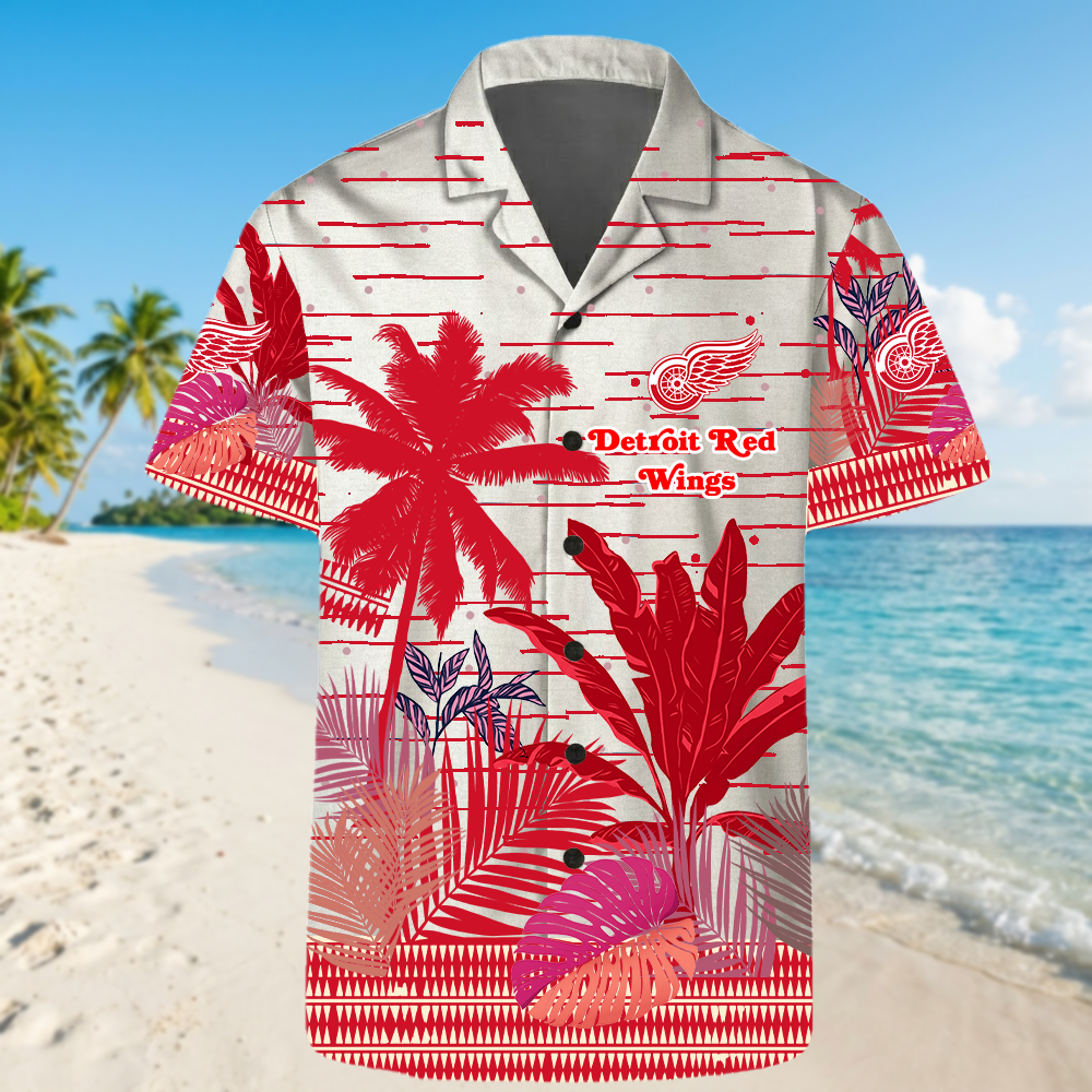 NHL x DET Palms Hawaiian Shirt HLP 230426 HLPHUONG