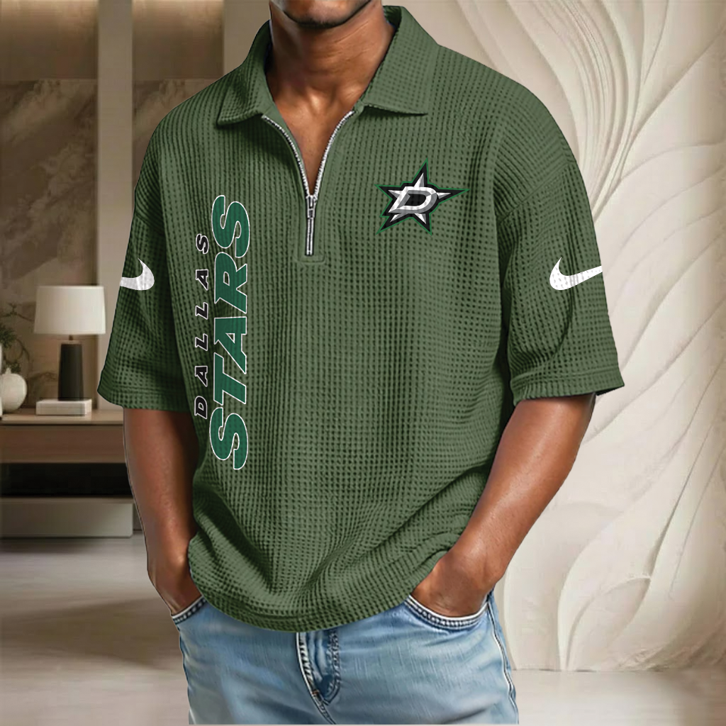 NHL x DS Waffle Half-Zip Polo Shirt HLP 070326 HLPHUONG