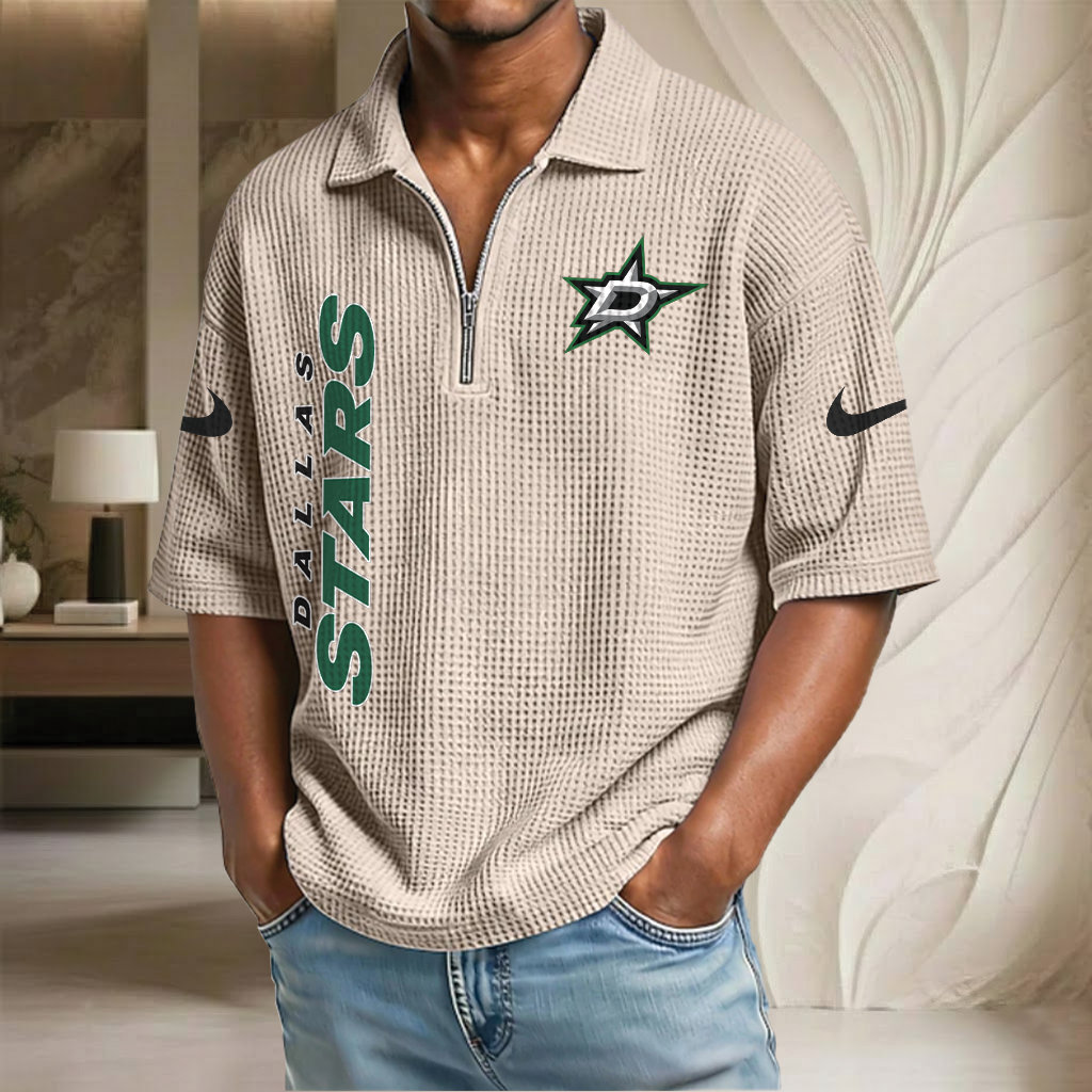 NHL x DS Waffle Half-Zip Polo Shirt HLP 070326 HLPHUONG