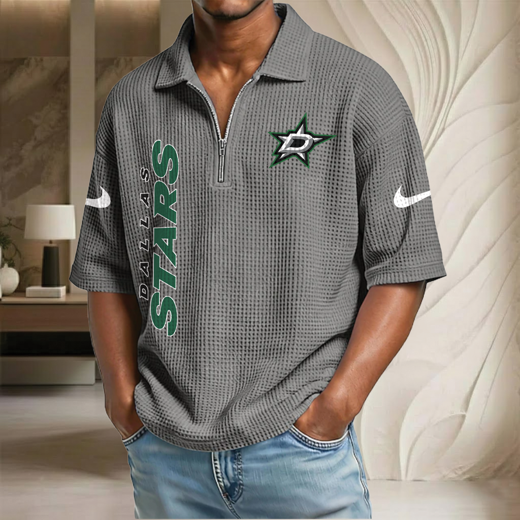 NHL x DS Waffle Half-Zip Polo Shirt HLP 070326 HLPHUONG