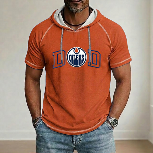 NHL x EDM Dad Hooded Short Sleeve Shirt HLP 280426 LBN