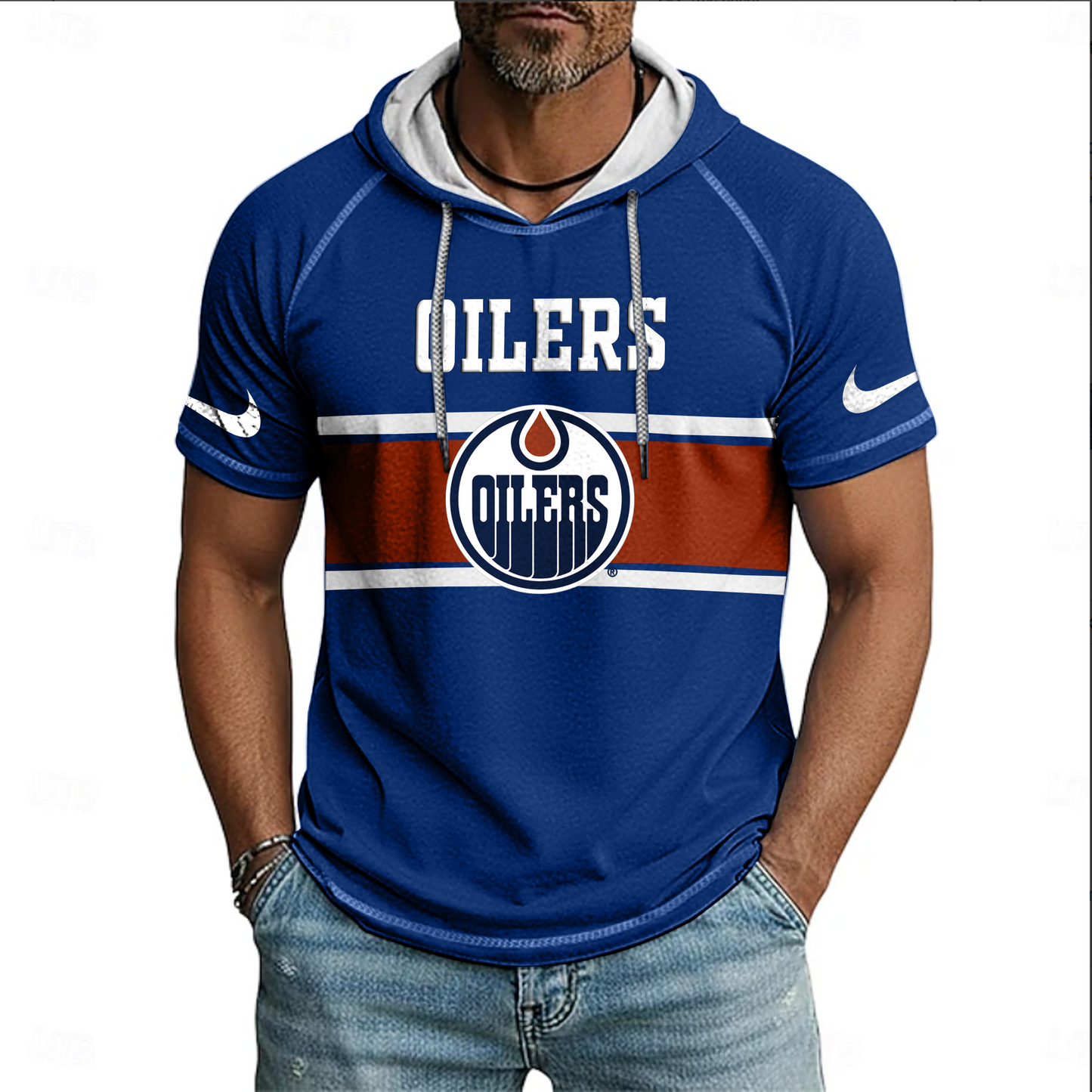 NHL x EDM Hooded Short Sleeve Shirt HLP 070426 HLPHUONG 1