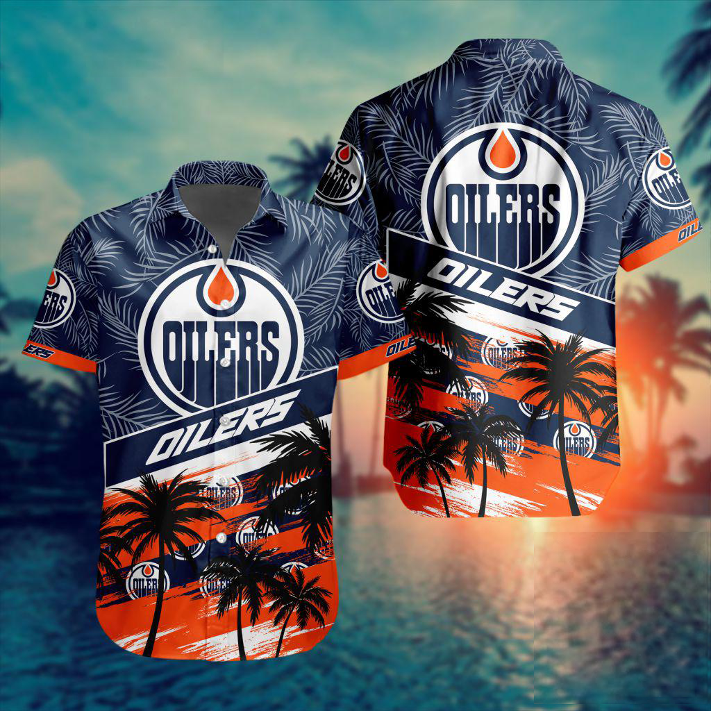 NHL x EDM Team Palms Hawaiian Shirt HLP 50426 HLPHUONG