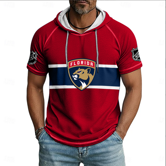 NHL x FLO Hockey Hooded Short Sleeve Shirt HLP 220426 HLPHUONG