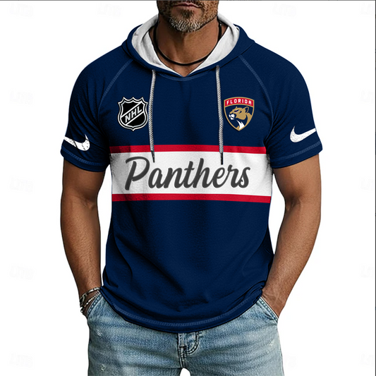 NHL x FLO Sport Hooded Short Sleeve Shirt HLP 70426 HLPHUONG