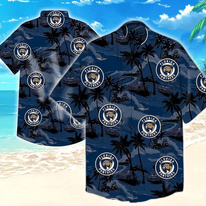 NHL x FLO Team Tropical Pattern Hawaiian Shirt HLP 50426 LBN