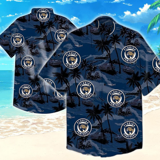 NHL x FLO Team Tropical Pattern Hawaiian Shirt HLP 50426 LBN