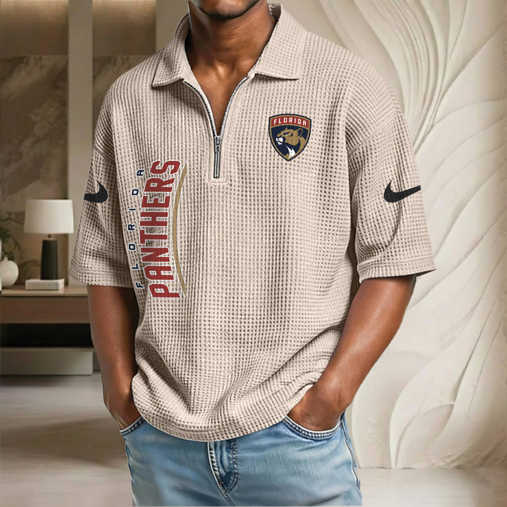 NHL x FP Waffle Half-Zip Polo Shirt HLP 070326 HLPHUONG