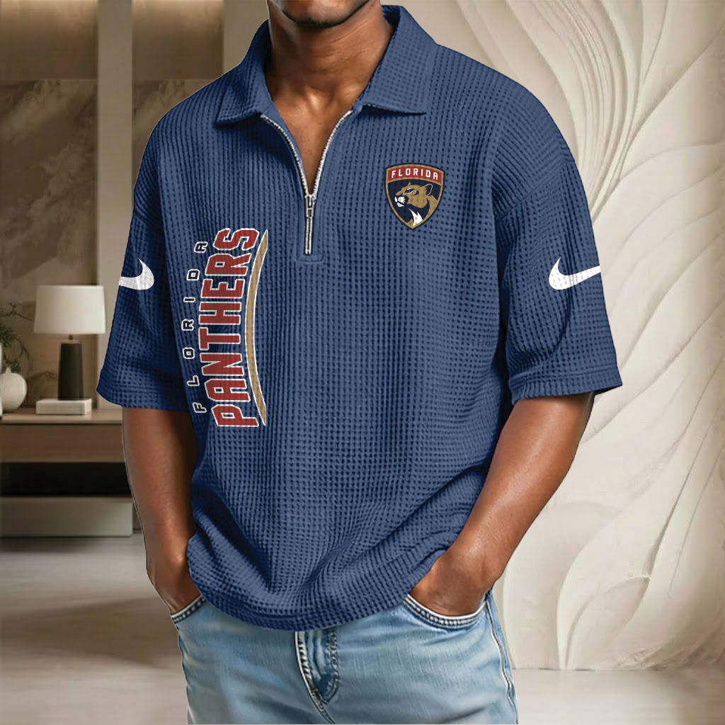 NHL x FP Waffle Half-Zip Polo Shirt HLP 070326 HLPHUONG