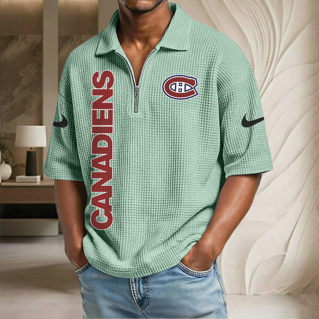 NHL x MC Waffle Half-Zip Polo Shirt HLP 070326 HLPHUONG