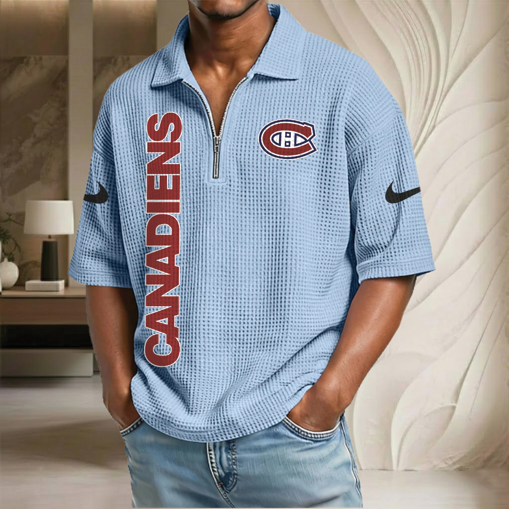 NHL x MC Waffle Half-Zip Polo Shirt HLP 070326 HLPHUONG