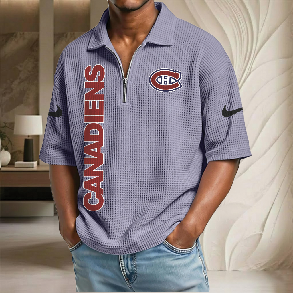 NHL x MC Waffle Half-Zip Polo Shirt HLP 070326 HLPHUONG