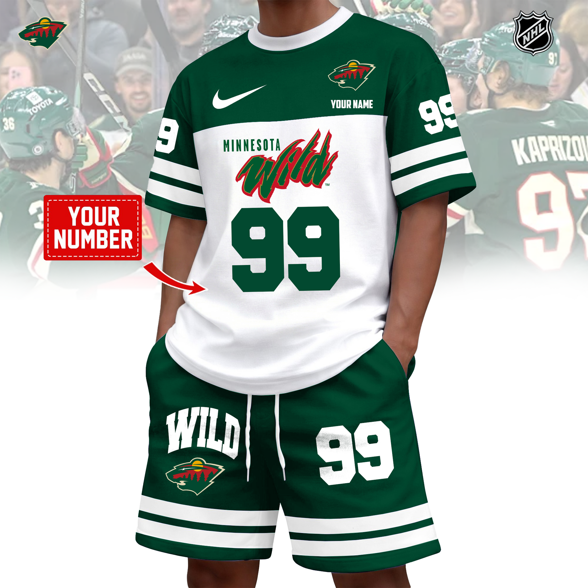NHL x MIN Custom 3D T-Shirt Set HLP 020426 HLPHUONG 1