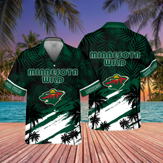 NHL x MIN Hockey Summer Hawaiian Shirt HLP 70426 HLPHUONG